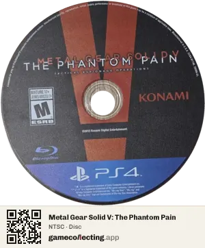 Metal Gear Solid V: The Phantom Pain PlayStation 4, NTSC disc