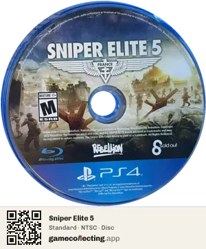 Sniper Elite 5 PlayStation 4, NTSC disc