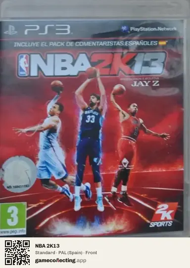 NBA 2K13 PlayStation 3, Spain box front