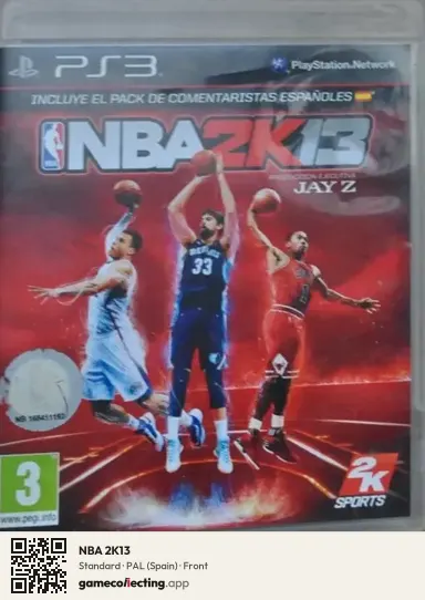 NBA 2K13 PlayStation 3, Spain box front
