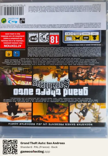 Grand Theft Auto: San Andreas PlayStation 3, France box back