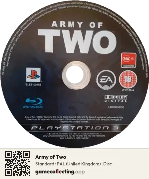 Army of Two PlayStation 3, PAL disc