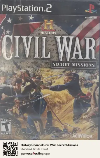 History Channel Civil War Secret Missions PlayStation 2, NTSC box front