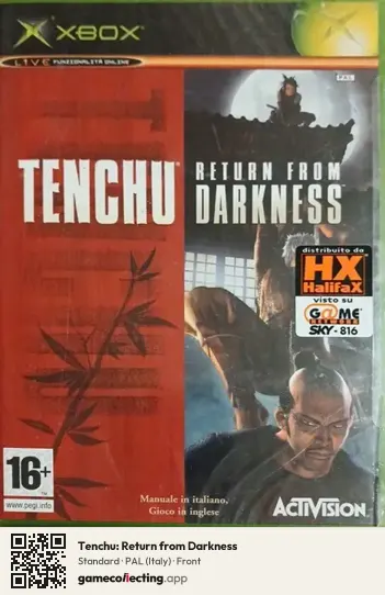 Tenchu: Return from Darkness Xbox, Italy box front