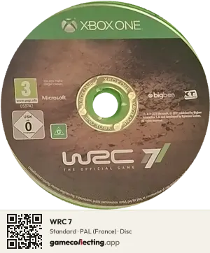 WRC 7 Xbox One, PAL disc