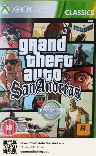 Grand Theft Auto: San Andreas Xbox 360, PAL box front