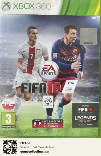 FIFA 16 Xbox 360, Poland box front