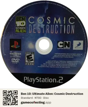 Ben 10: Ultimate Alien: Cosmic Destruction PlayStation 2, NTSC disc