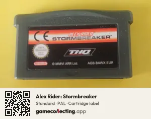 Alex Rider: Stormbreaker Game Boy Advance, PAL cartridge label