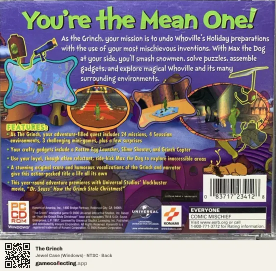The Grinch Computer, NTSC box back