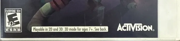 Teenage Mutant Ninja Turtles, the ESRB box on its front