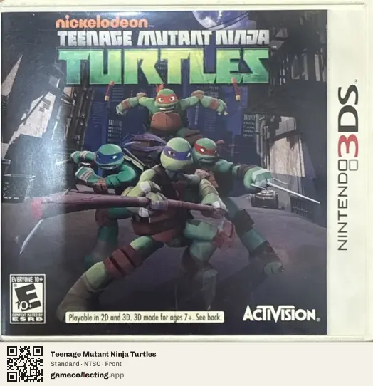 Teenage Mutant Ninja Turtles Nintendo 3DS, NTSC box front
