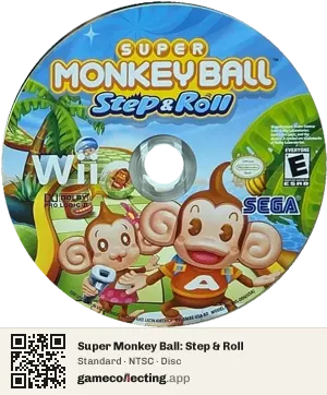 Super Monkey Ball: Step & Roll Nintendo Wii, NTSC disc