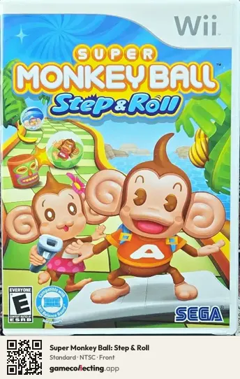 Super Monkey Ball: Step & Roll Nintendo Wii, NTSC box front