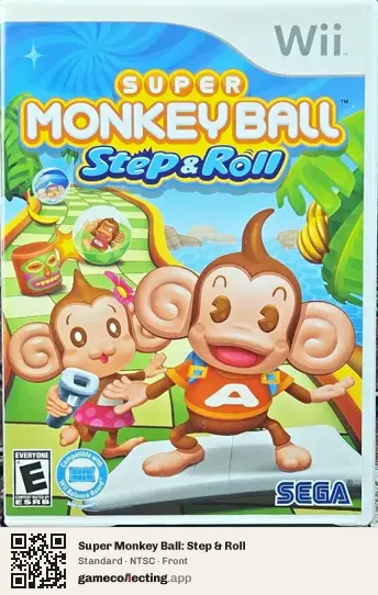 Super Monkey Ball: Step & Roll Nintendo Wii, NTSC box front