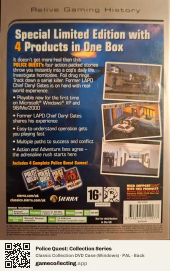 Police Quest: Collection Series Computer, PAL box back