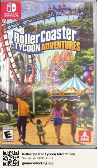 RollerCoaster Tycoon Adventures Nintendo Switch, NTSC box front