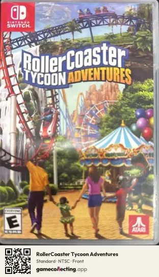 RollerCoaster Tycoon Adventures Nintendo Switch, NTSC box front