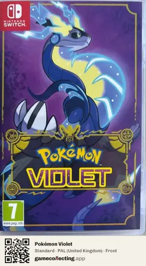Pokémon Violet Nintendo Switch, United Kingdom box front