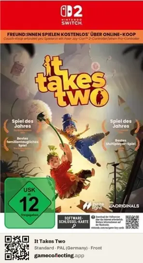 It Takes Two Nintendo Switch 2, Germany box front