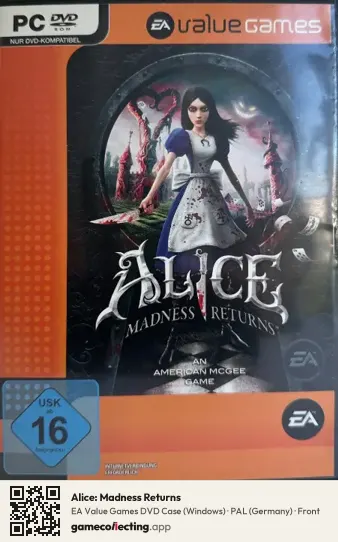 Alice: Madness Returns Computer, Germany box front