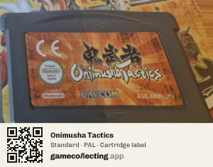 Onimusha Tactics Game Boy Advance, PAL cartridge label
