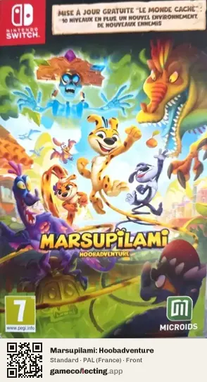 Marsupilami: Hoobadventure Nintendo Switch, France box front