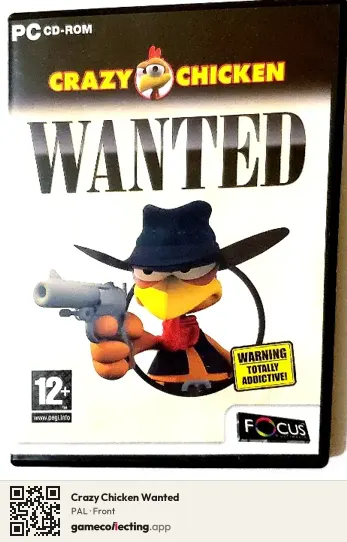 Crazy Chicken Wanted Computer, PAL box front