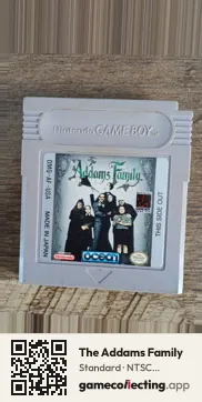 The Addams Family Game Boy, NTSC cartridge label