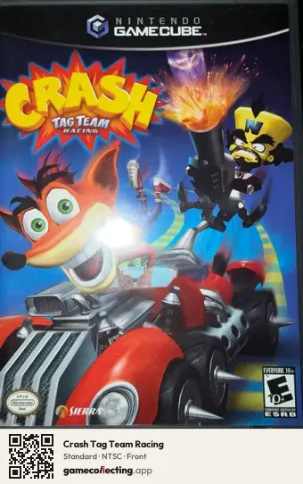 Crash Tag Team Racing Nintendo GameCube, NTSC box front