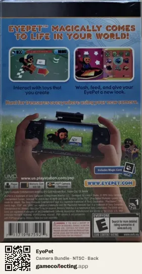 EyePet PlayStation Portable, NTSC box back