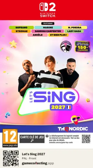 Let's Sing 2027 Nintendo Switch 2, PAL box front