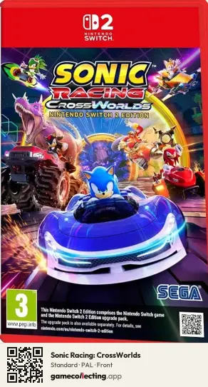 Sonic Racing: CrossWorlds Nintendo Switch 2, PAL box front