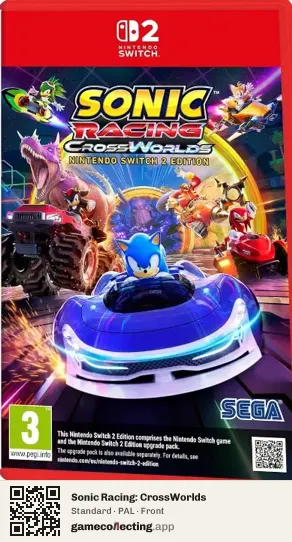 Sonic Racing: CrossWorlds Nintendo Switch 2, PAL box front
