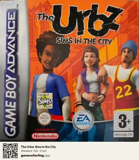The Urbz: Sims in the City Game Boy Advance, PAL box front