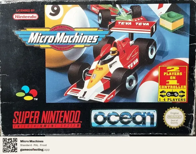 Micro Machines Super Nintendo Entertainment System, PAL box front