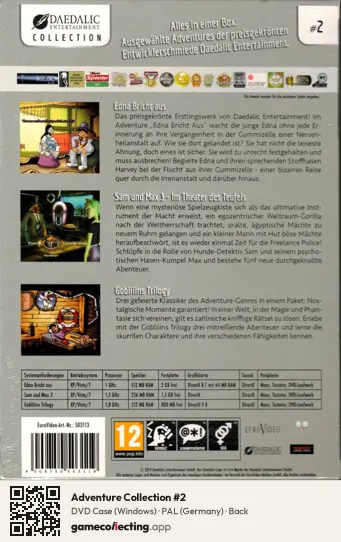 Adventure Collection #2 Computer, Germany box back