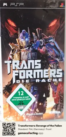 Transformers: Revenge of the Fallen PlayStation Portable, Germany box front