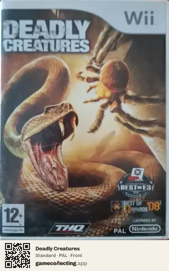 Deadly Creatures Nintendo Wii, PAL box front