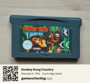 Donkey Kong Country Game Boy Advance, PAL cartridge label