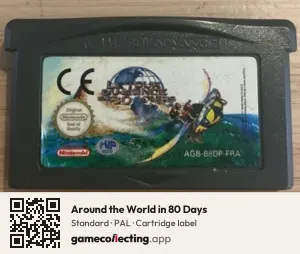 Around the World in 80 Days Game Boy Advance, PAL cartridge label