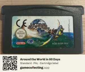 Around the World in 80 Days Game Boy Advance, PAL cartridge label