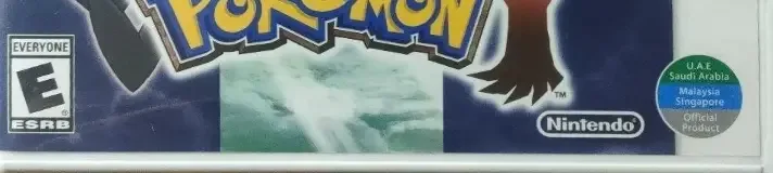 Pokémon Y, the ESRB box on its front