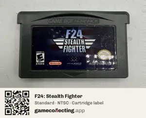 F24: Stealth Fighter Game Boy Advance, NTSC cartridge label