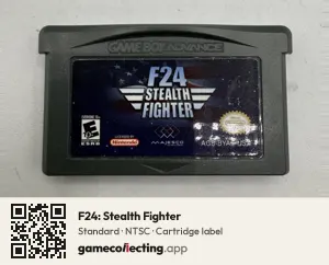 F24: Stealth Fighter Game Boy Advance, NTSC cartridge label