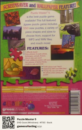 Puzzle Master 5 Computer, NTSC box back