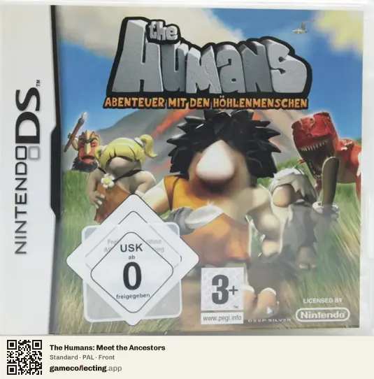 The Humans: Meet the Ancestors Nintendo DS, PAL box front