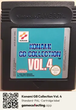 Konami GB Collection Vol. 4 Game Boy Color, PAL cartridge label