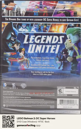 LEGO Batman 2: DC Super Heroes Computer, NTSC box back