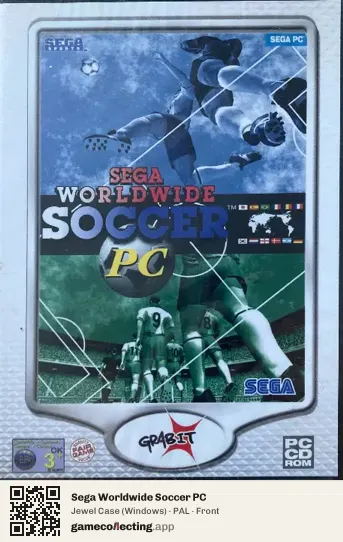 Sega Worldwide Soccer PC Computer, PAL box front